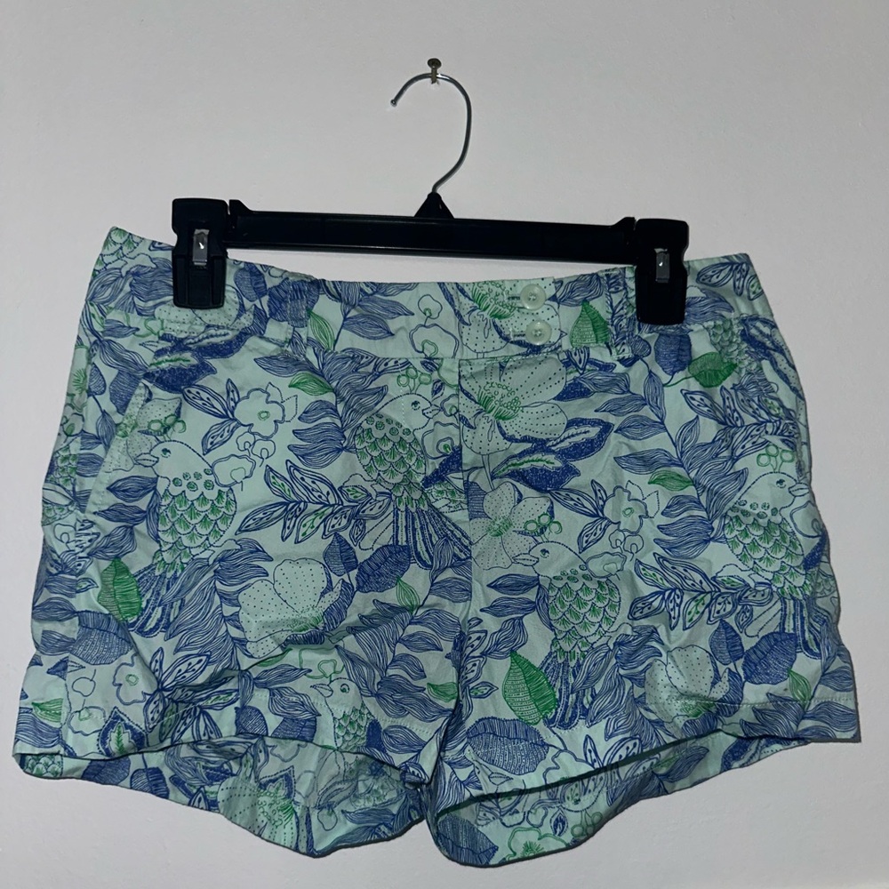 Vineyard Vines Blue and Green Bermuda Shorts Tropical Floral